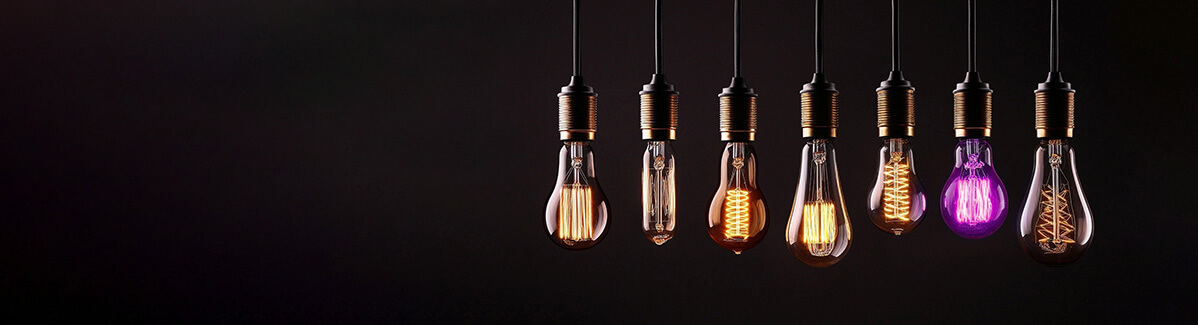 A series of lightbulbs signifying gaining insights